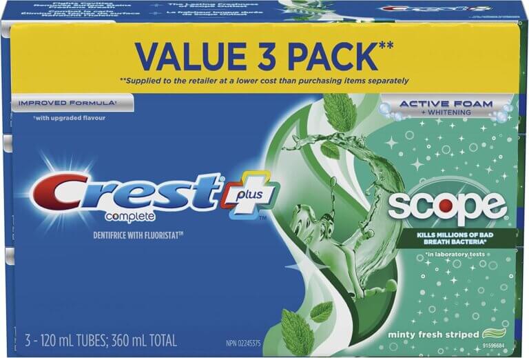 crest plus scope bad breath toothpaste