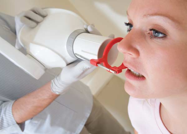 Taking dental xrays