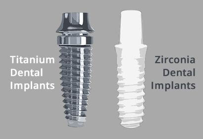 Zirconia vs Titanium dental implants